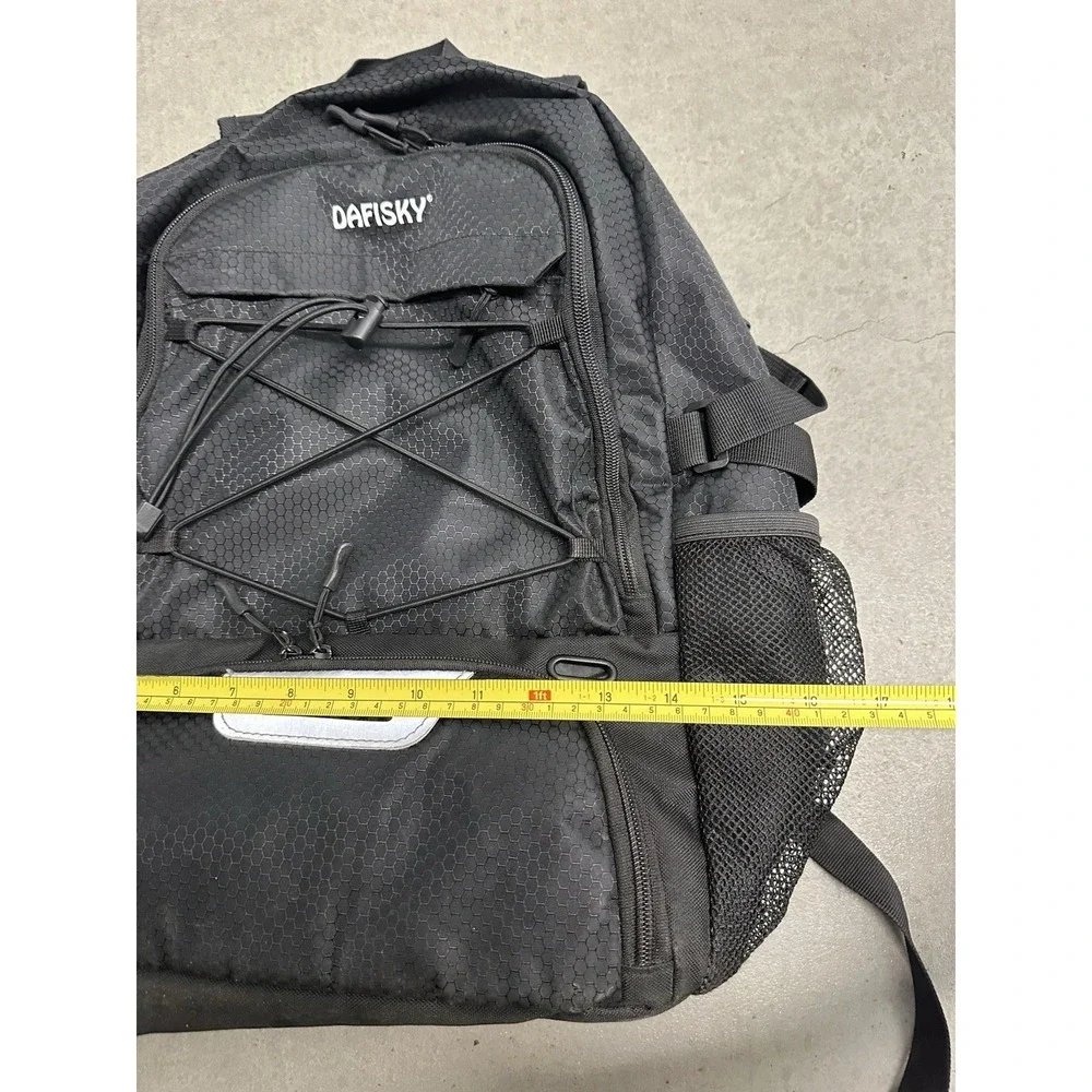 DAFISKY Basketball Backpack 30L Black Ball Shoe Compartment Sports Bag